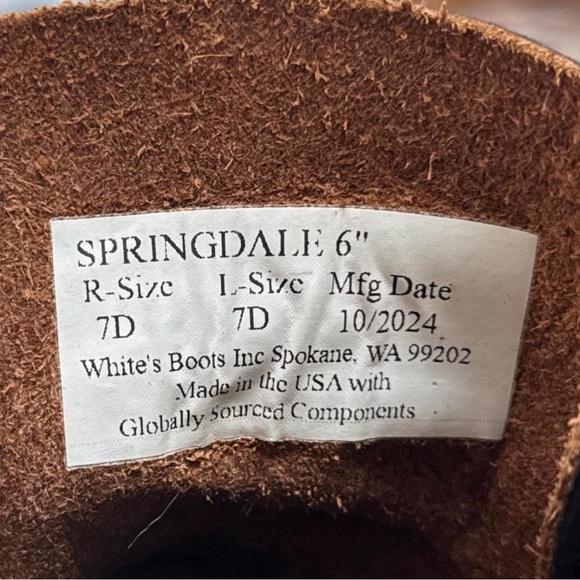 White's Boots Size 7 Springdale Black - Picture 2 of 4